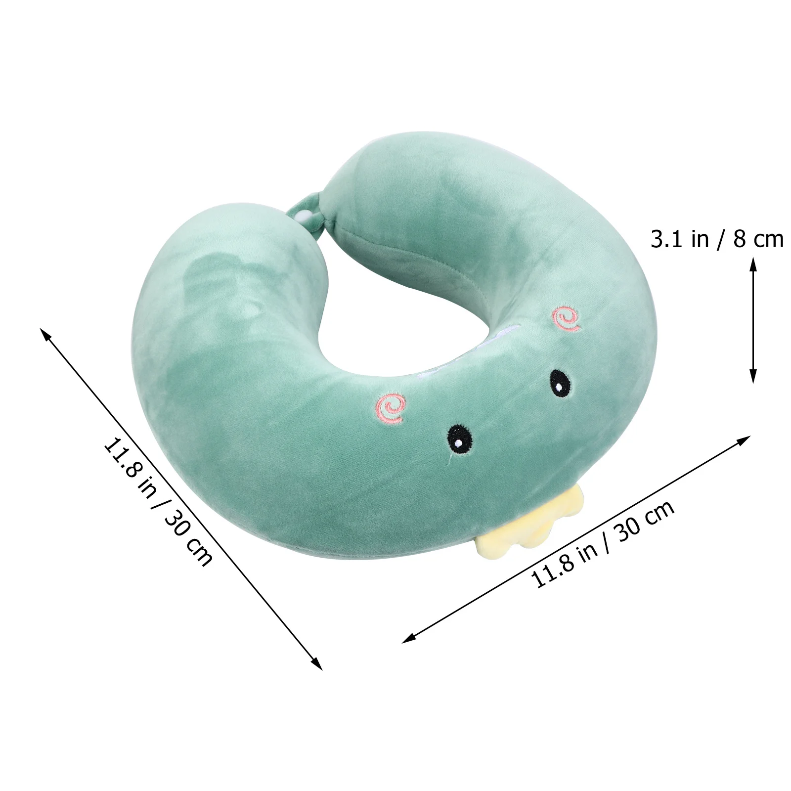 1 st U-vormig nekkussen Dinosaurus reiskussen voor auto vliegtuig trein hoofd kinsteun dier gevuld kinderen