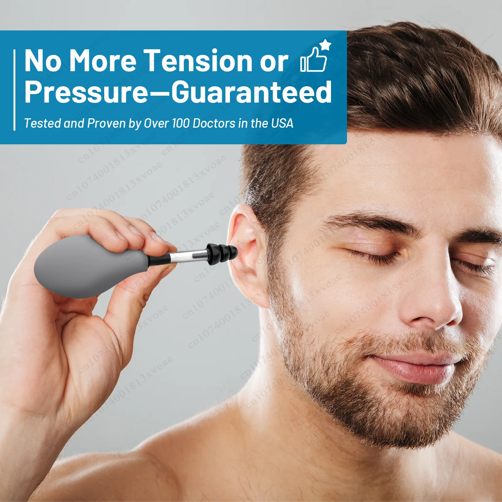 

Ear Pressure Tool Portable Ear Pressure Relief Suction Device Wih 3 Sizes Of Earplugs Inner Ear Pressure Relief Tool for Headach