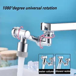 1080 °   Universal wasserhahn düse Wasserhahn Extender Belüfter Waschbecken Wasserhahn Verlängerung Splash Bubbler Roboter Arm Küche Wasserhahn Verlängern