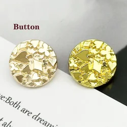 10pcs Square Plum Peach Flower Metal Hand Sewn Buttons Sweater Knitwear Jacket Decorative Buttons