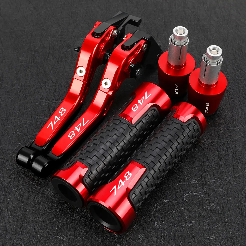 

For DUCATI 748 748S 748R 1999-2002 2003 Motorcycle Brake Clutch Levers Handlebar Handle Grip ends Adjustable Set Accessories