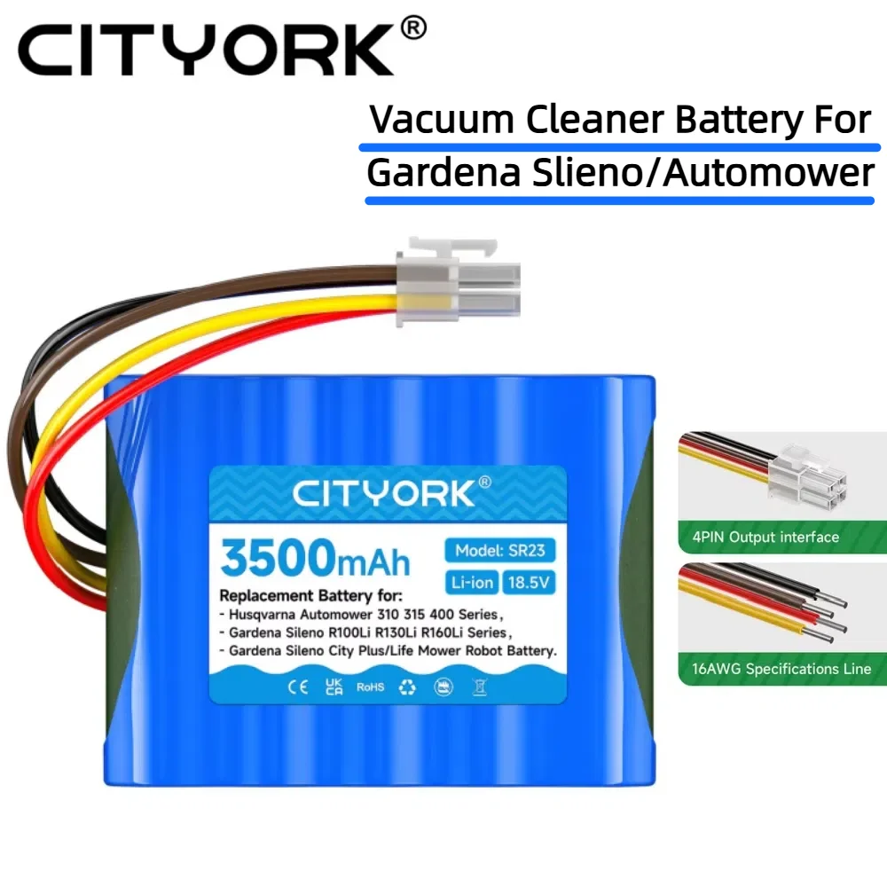 

3500mAh Vacuum Cleaner Battery For Husqvarn Automower 315 (2015) 315X, Gardena Sileno R100Li ,Gardena Sileno City Plus/Life etc.