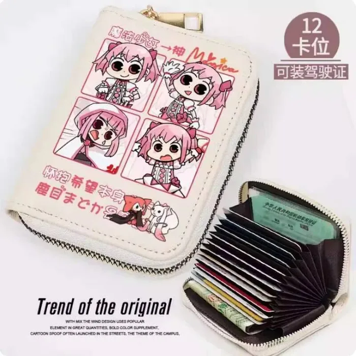 

Anime Kaname Puella Magi Madoka Magica Fashion Wallet PU Purse Card Coin Zipper Cash Holder Bag Cosplay Gift B793 Anime
