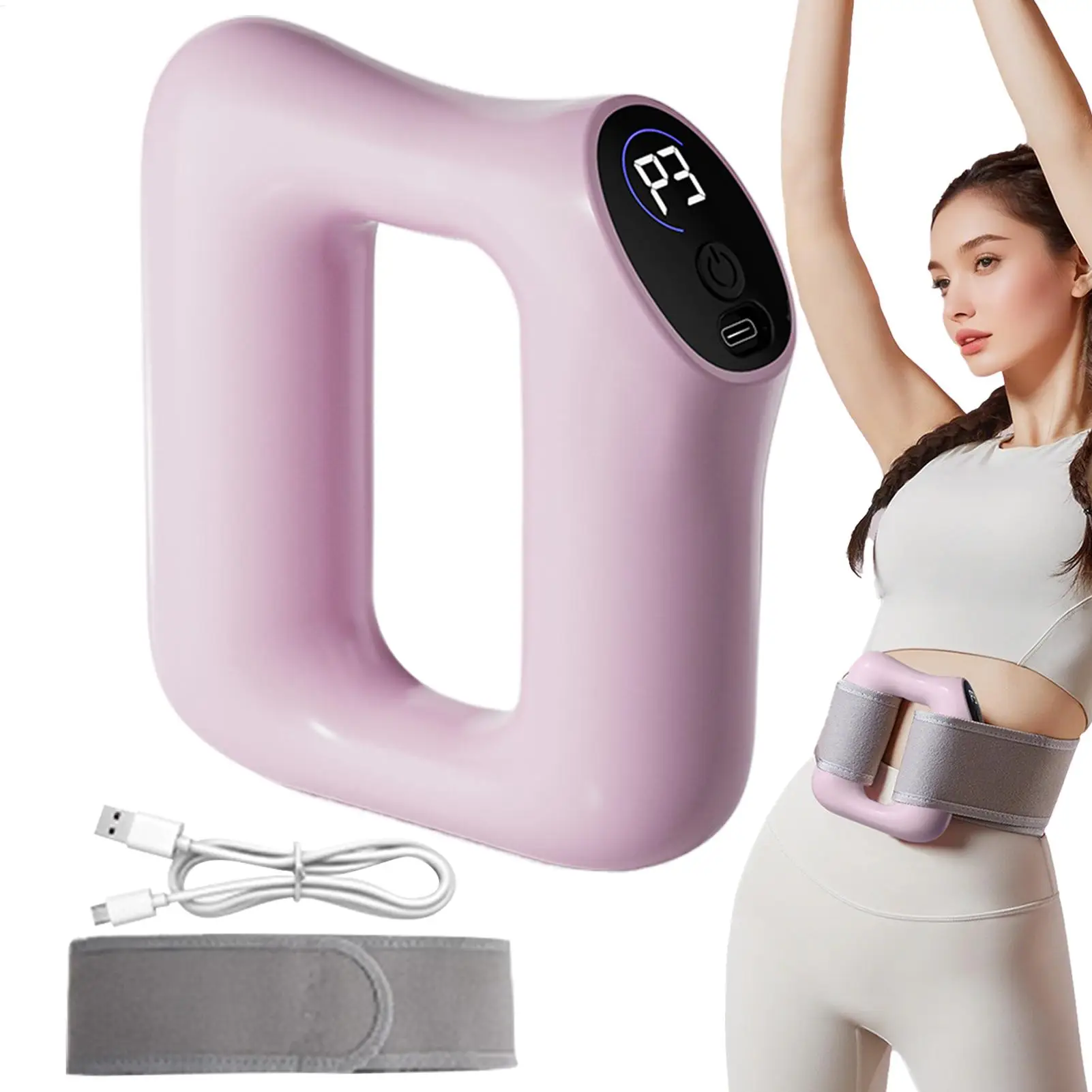 

Electric Fascia Massager Ergonomic Rechargeable Massage Deep Tissue Tool With Heat Multifunctional full body fascia ring