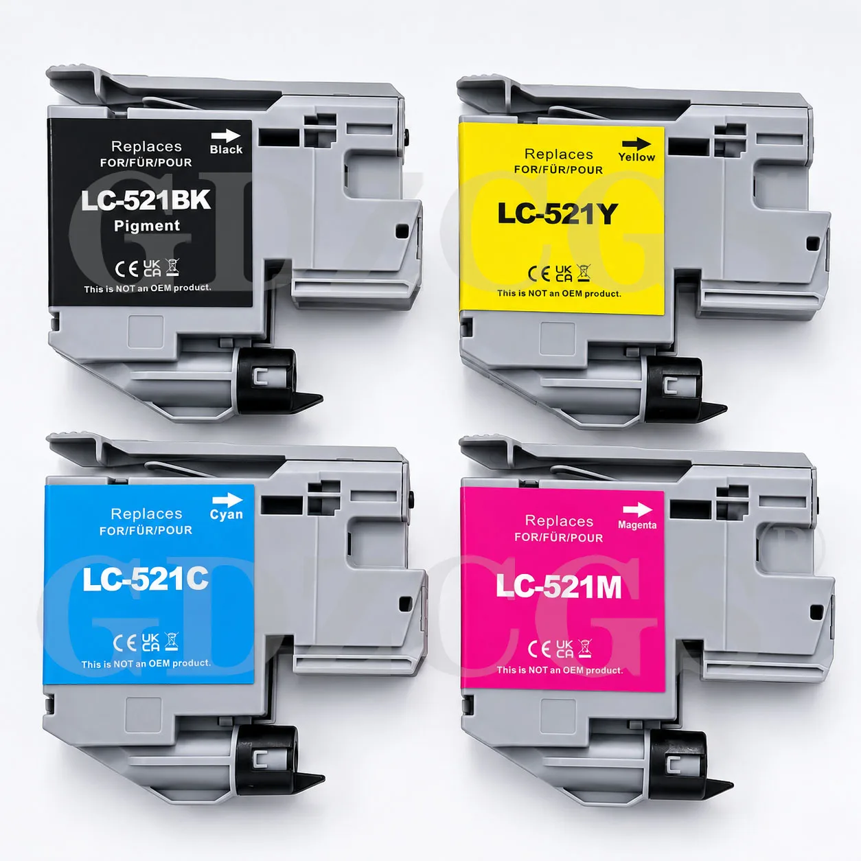 LC521 LC-521 Ink Cartridge Compatible With Brother DCP-J11260W J1310DW J1313DW J1360DW J1460DW Printer-4 Colors