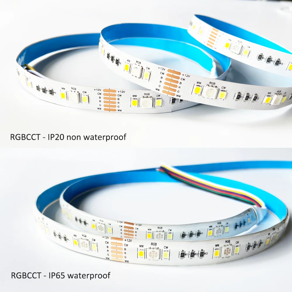 Mini Zigbee 3.0 RGBCW 5050SMD LED Strip 12V 5M 10M 20M RGB+CCT Flexible Dimmable Room Decoration Lights fr Alexa Zigbee HUB ECHO