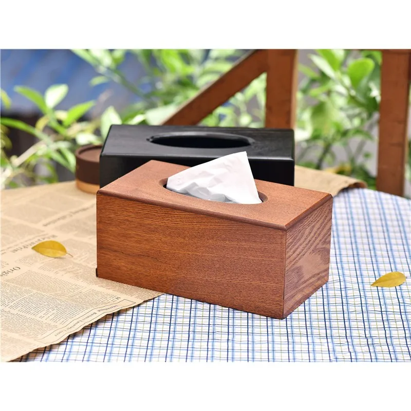 

RMWIN-Многофункциональная деревянная коробка для салфеток для автомобиля и ресторана - Держатель для салфеток из массива дерева для креативного дизайна гостиной