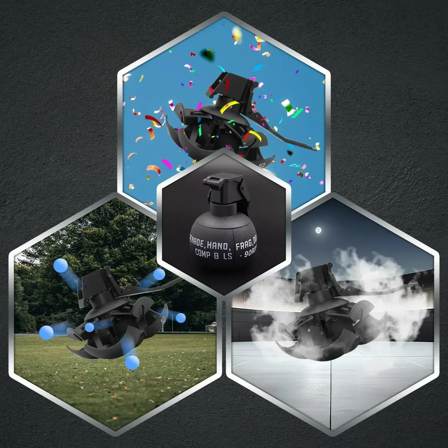 YKAirsoft الألوان اليد القنابل اليدوية لعبة التكتيكية حلقة سحب قنبلة يدوية من النايلون نموذج المياه هلام الكرة قاذفة التكتيكية CS لعب الأدوار الدعامة #5