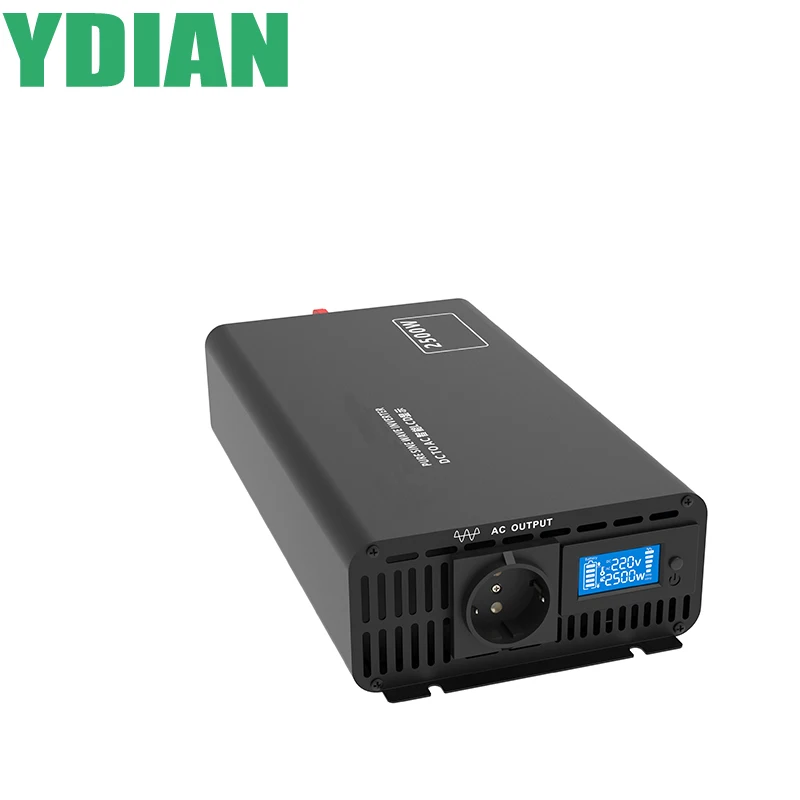 Made in China Pure Sine Wave Inverter 12v 24v 36v 48v 60v 72v 84V DC to 110v  220v  AC 2500W power inverter