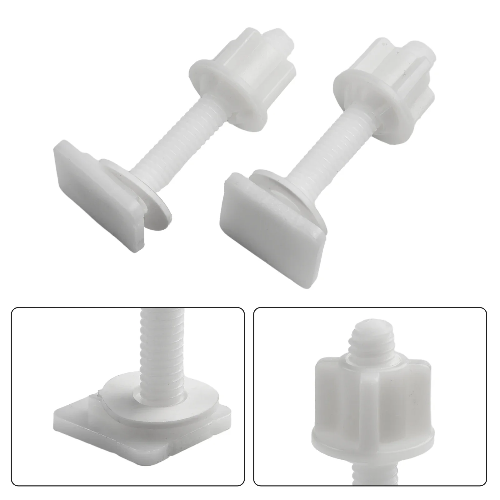 Accessories Toilet Seat Hinge Screw Hinge Kit Plastic Repair Replacment Screws Seat Toilet Washers High Quality