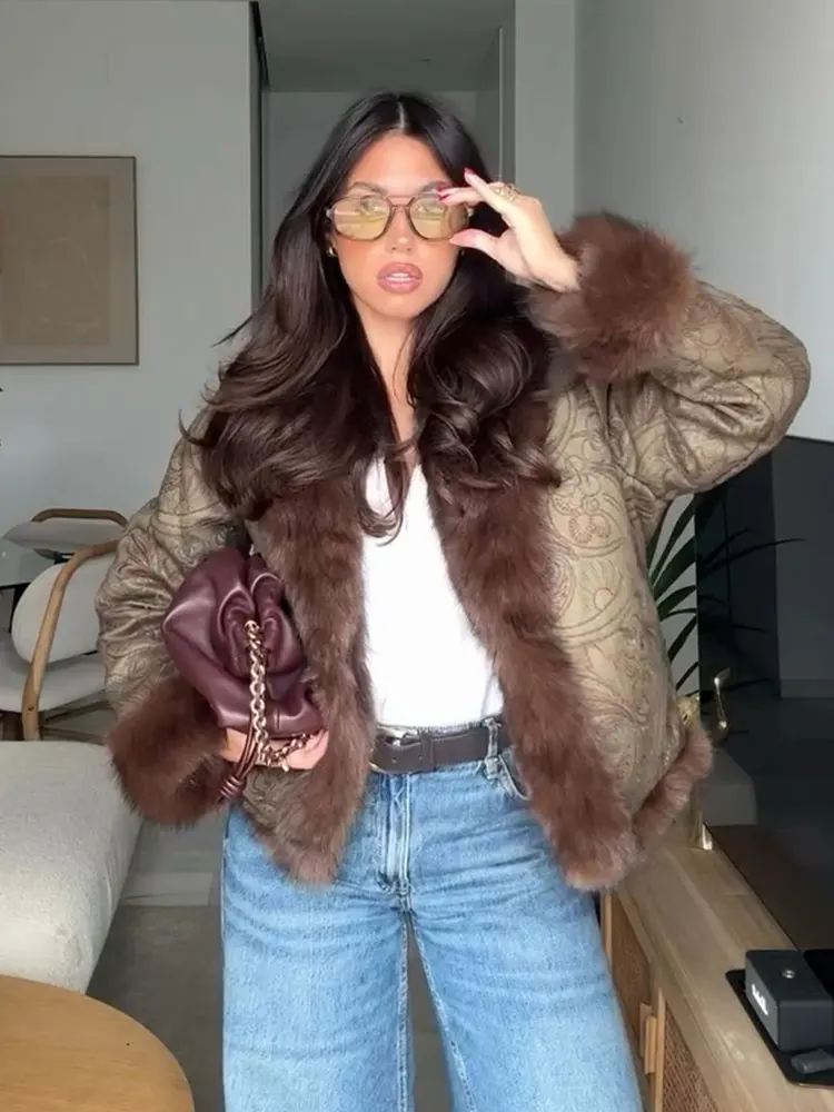 

HH женский элегантный модный кардиган с вышивкой пальто с длинным рукавом куртка с воротником из искусственного меха осень-зима теплая уличная верхняя одежда