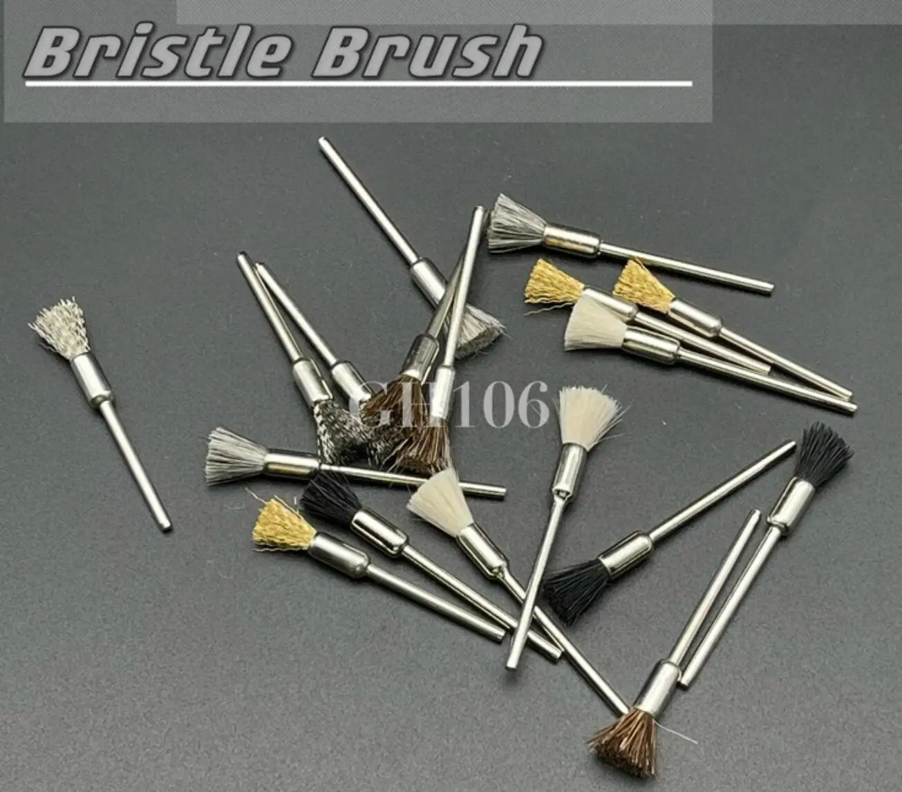 

100PCS Bristle Brush Brass Wire Wheel Brushes for Dremel Accessories 2.35mm Shank Drill Rotary Tools