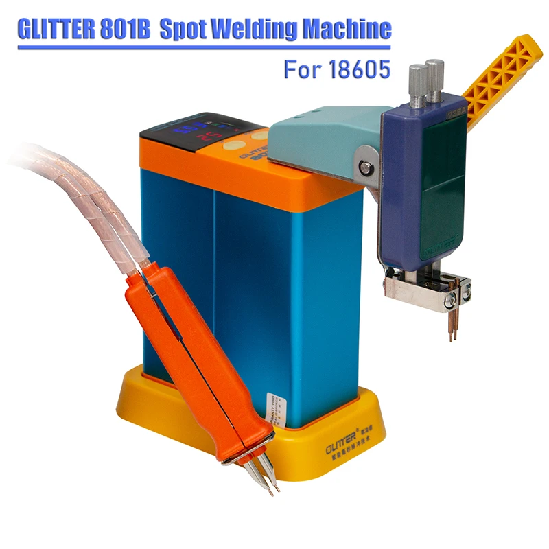 

HotSale 1.6KW LED Display Glitter 801B Energy Storage Capacitor Battery Spot Welder Welding Machine For 18650 0.35mm nickel