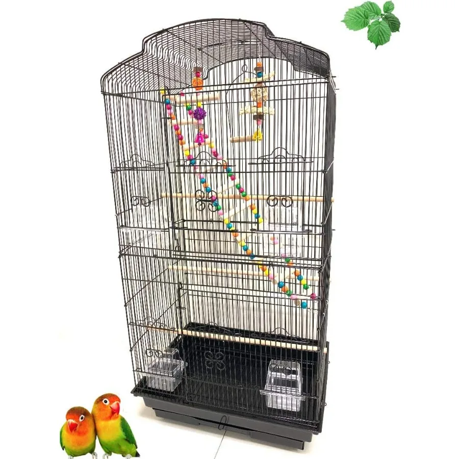 

Large 36Inch Portable Bird Flight Cage for Canary Parakeet Cockatiel Lovebird Finch Small Parrot Budgies Travel Bird Cage with