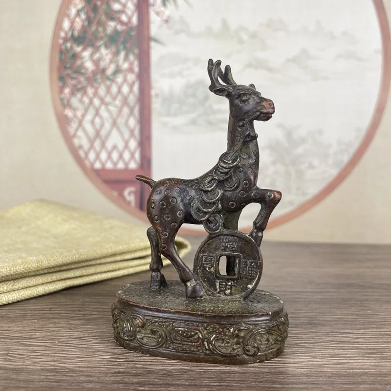 

Copper Deer Living Room Creative TV Cabinet Animal Decorations Housewarming Gift Sika Deer