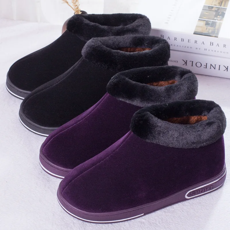 Men Winter slippers for man Fur Cotton Shoes Outdoor New Casual Warm Fluffy Slippers Indoor Men Plush Flat Fur Shoes pantuflas