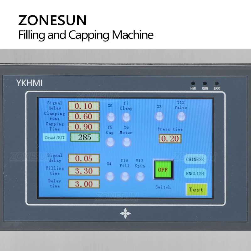 ZONESUN ZS-AFC1P Automatic Peristaltic Pump Eye Drop Small Bottles Liquid Filling Capping Machine