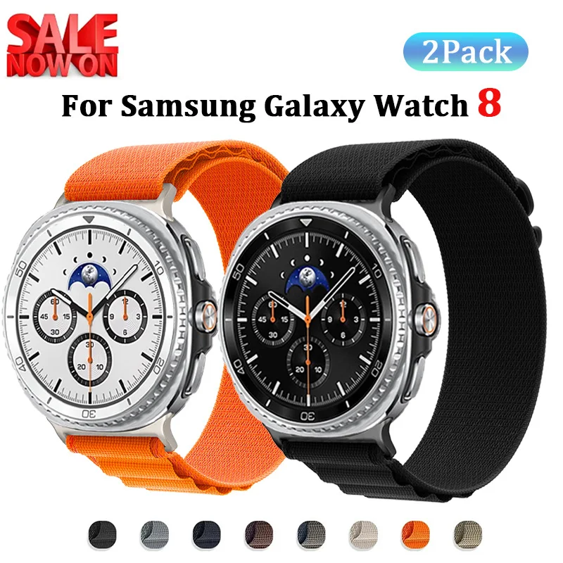 1/2 Stück Armband für Samsung Galaxy Watch 8 44 mm 40 mm/8 Classic 46 mm/Ultra 47 mm Armband Alpine Loop Sport Armband Correa Band