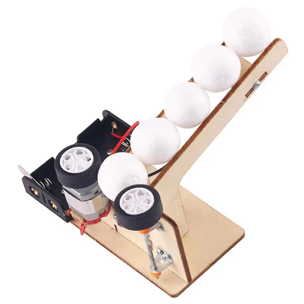 DIY Electric Ball Pitching Machine Kits Science for Boys Girls Age 4+
