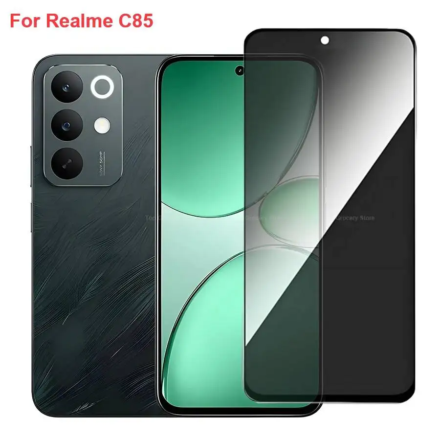 

Realme C85 RMX5253 Anti Spy Privacy Tempered Glass Screen Protector Compatible For Realmec85 Phone Film