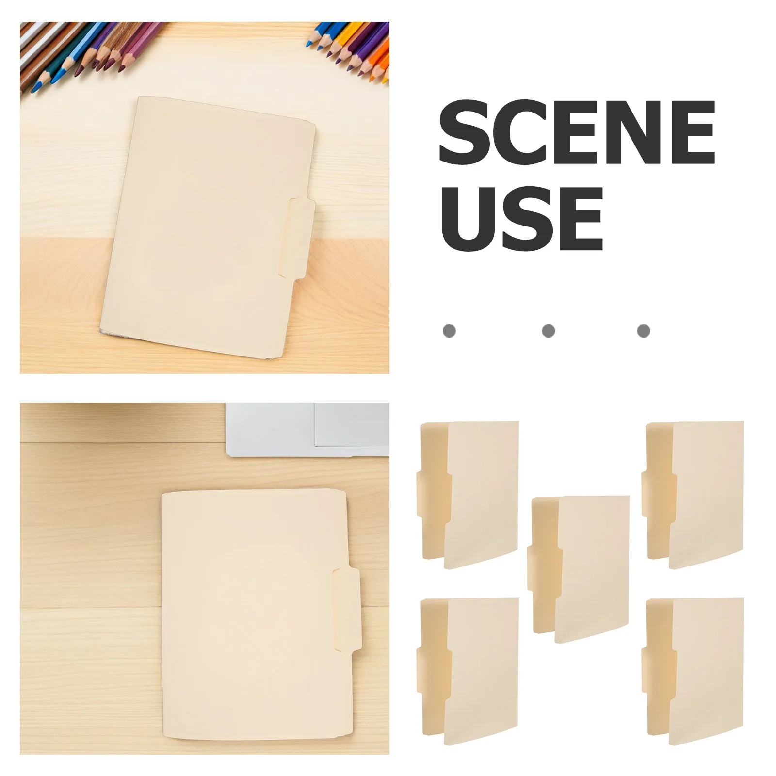 5Pcs Manila File Folders Letter Size Professional Office Document Folder for Business Paperwork Filing Legal Document Storage