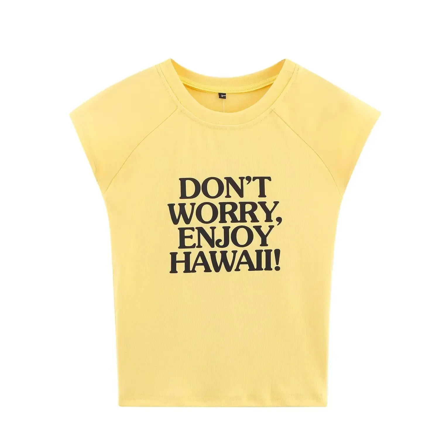 PopPopShort Sleeve Letter Print T-Shirt American College Style Spring New Arrival ZR Wind 2025 Polyester Crew Neck Women's Top