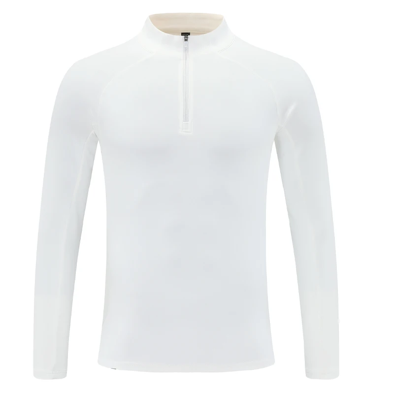 Running Long Sleeves Men Sports Quick Drying Laple Half Zipper Outdoor Training Shirts Solid Cycling Jogging Fitness Sweatshirt