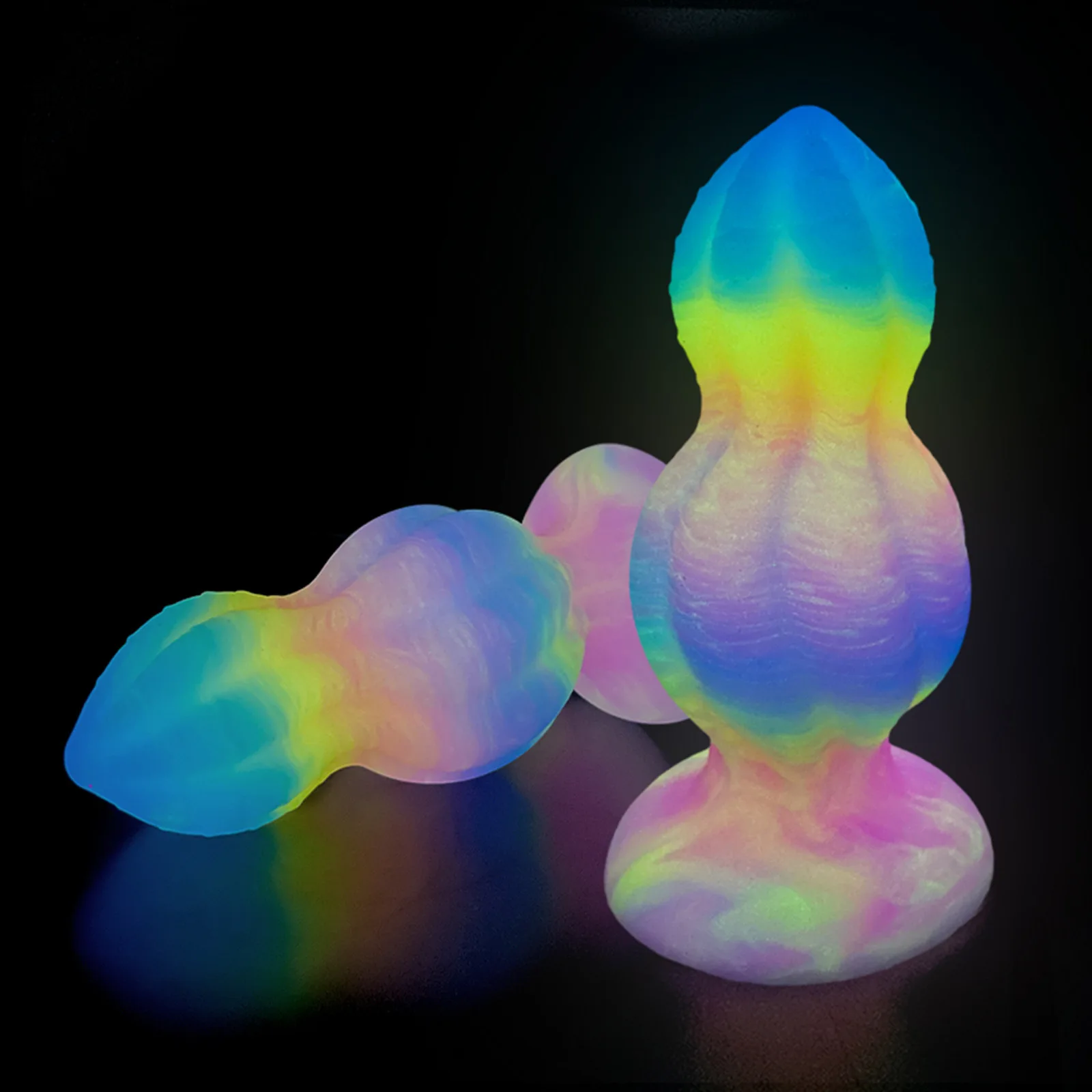 مضيئة اللون القرع المكونات الشرج تدليك الاستمناء للرجال/النساء الشرج التوسع BDSM قضبان اصطناعية كبيرة الكبار اللعب الجنسية بعقب المكونات