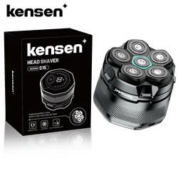 KENSEN Electric Head Shavers for Bald Men 6D Magnetic Razor Beard Trimmer USB Rechargeable LED Display Waterproof Beard Shavers