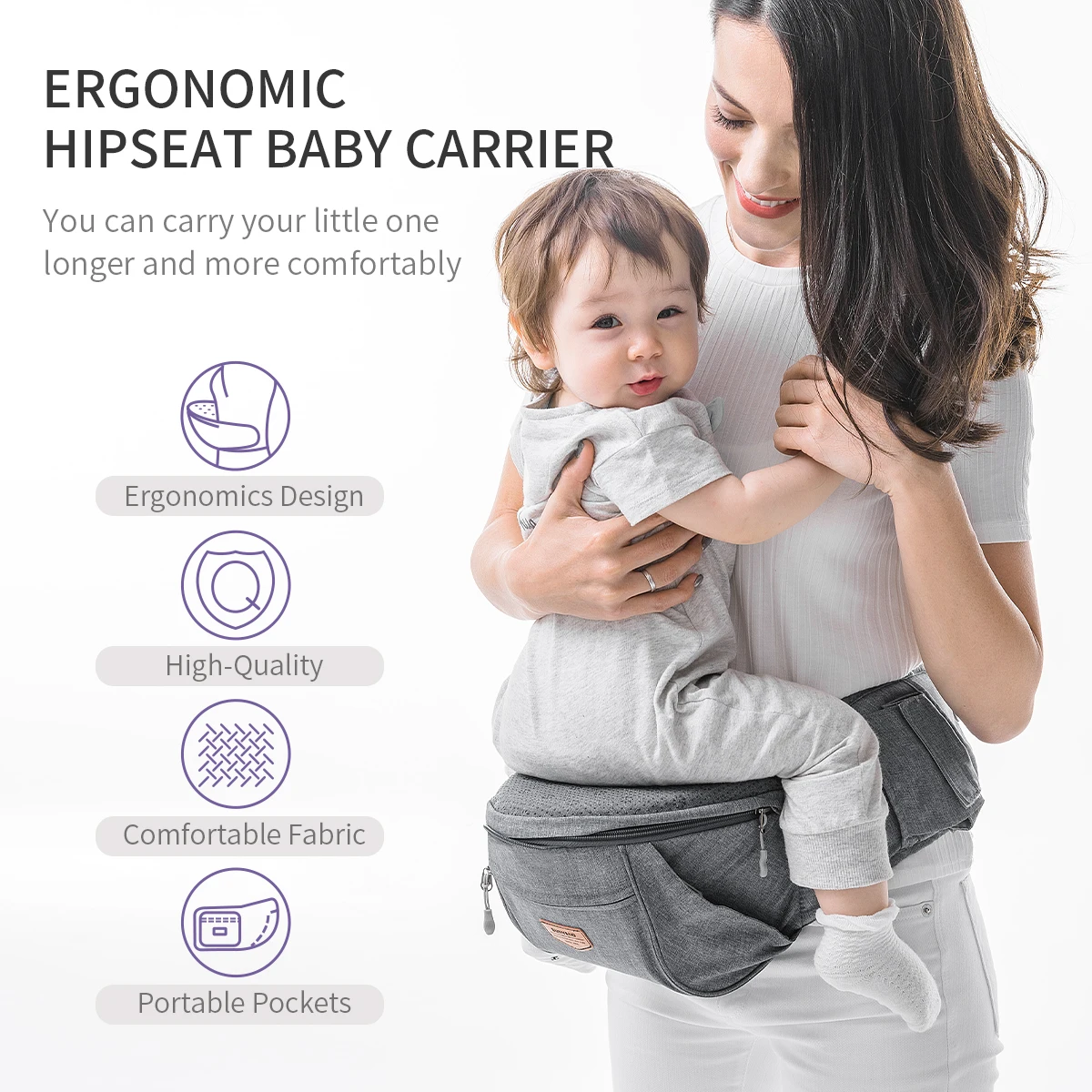 Sunveno rahat ergonomik bebek taşıyıcı bebek kalça koltuk yürüyor bel koltuk dışkı taşıyıcı bebek taşıyıcı ayarlanabilir rahat