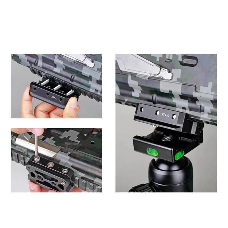 

ABJF-Hunting Tripod Dovetail Mount Adapter Pan Head Clamp Quick-Release Plate Rail Tripod