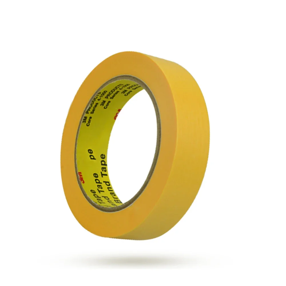 244 yellow textured paper high temperature masking tape 200 Degree For Car Baking paint Protection