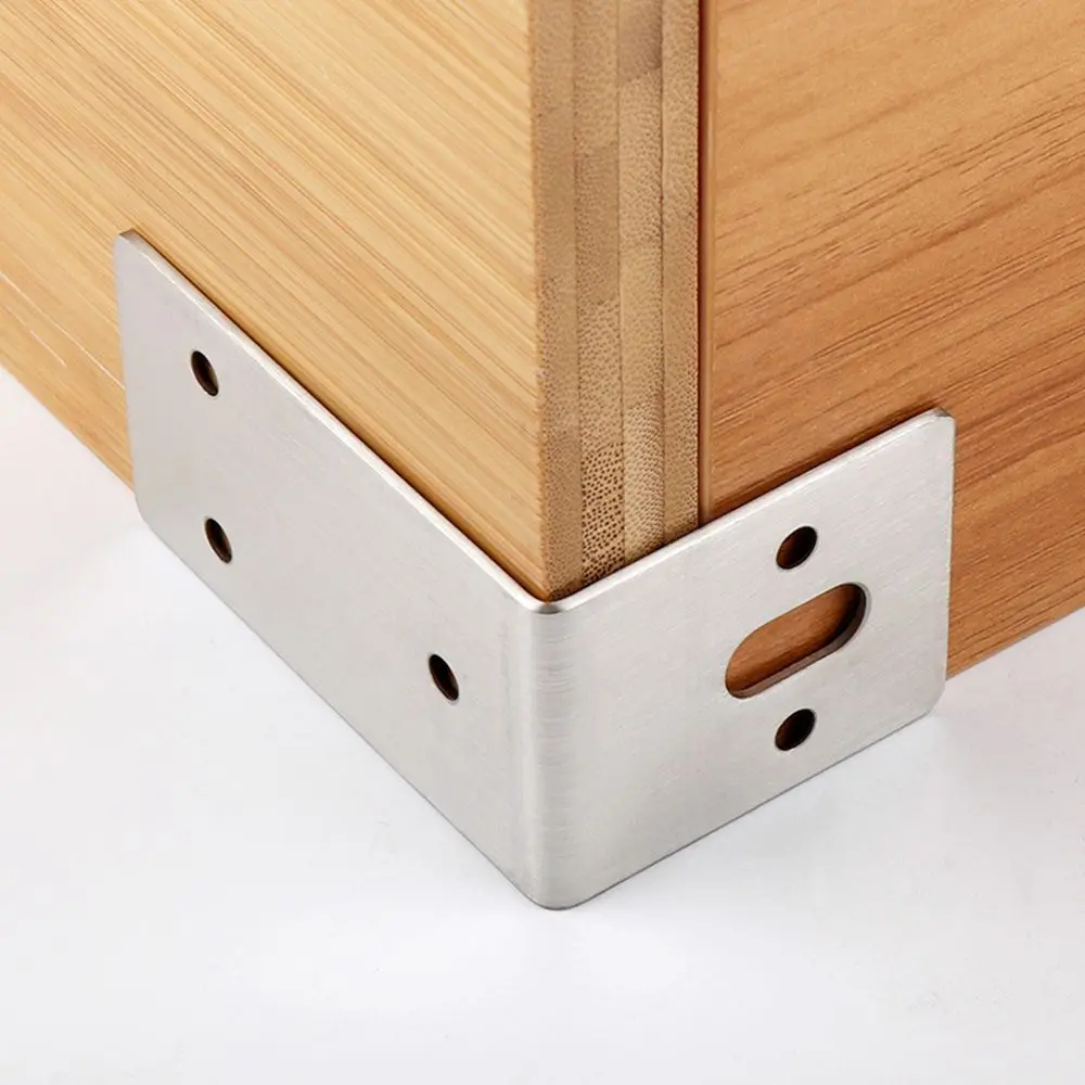 2PCS Rustproof Reinforcement Stainless steel Fasteners Protector Brackets Stand Corner Guard Angle Corner Code