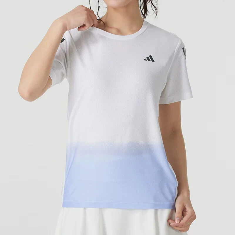 Camiseta feminina Adidas, novo modelo OTR B CB TEE W, respirável, manga curta, casual, gola redonda, JC9889