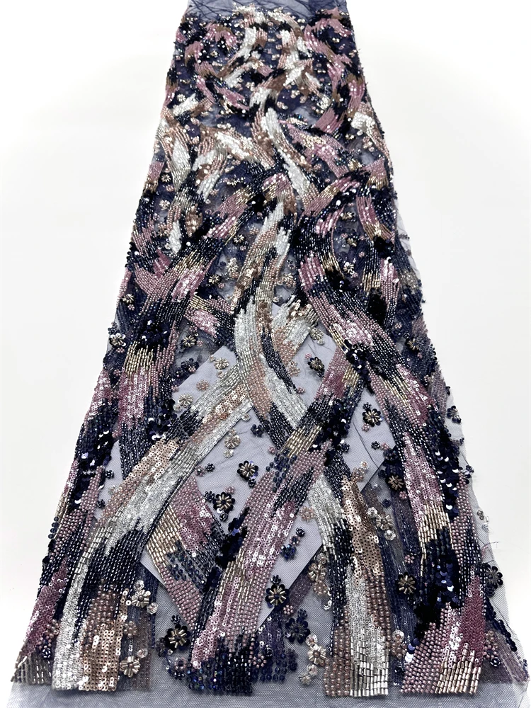 아프리카 스팽글 레이스 원단 5야드 고품질 프랑스 나이지리아 신랑 레이스 원단 드레스 웨딩 파티용