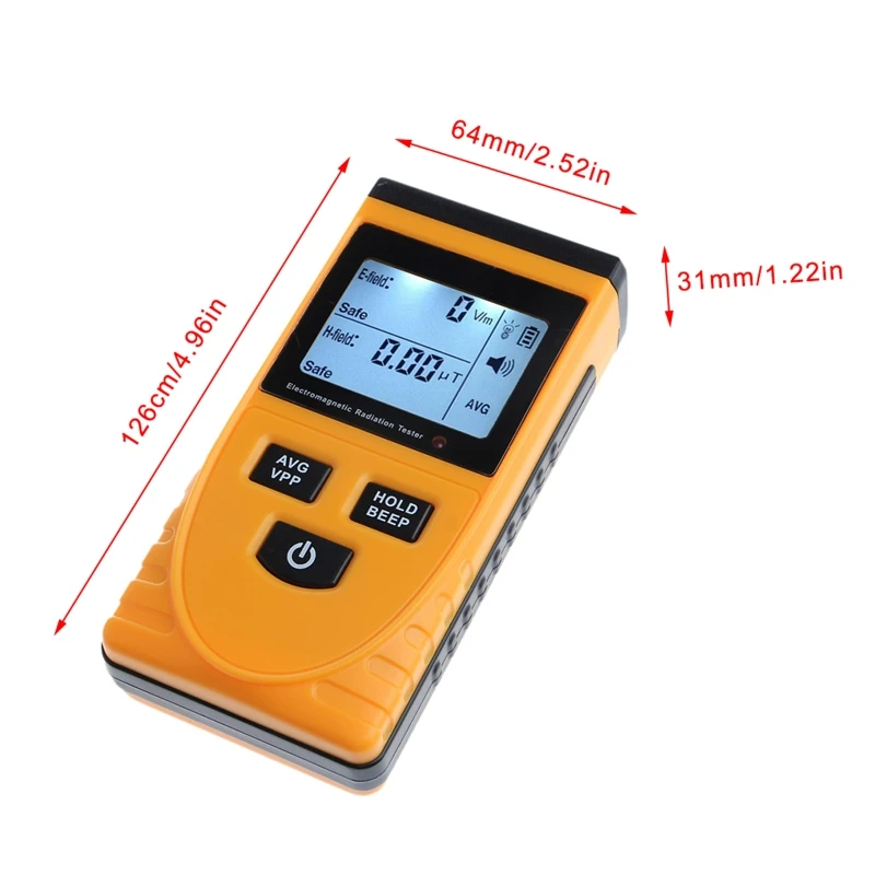 Détecteur rayonnement électromagnétique pratique, moniteur rayonnement nucléaire, utilisation en intérieur, livraison