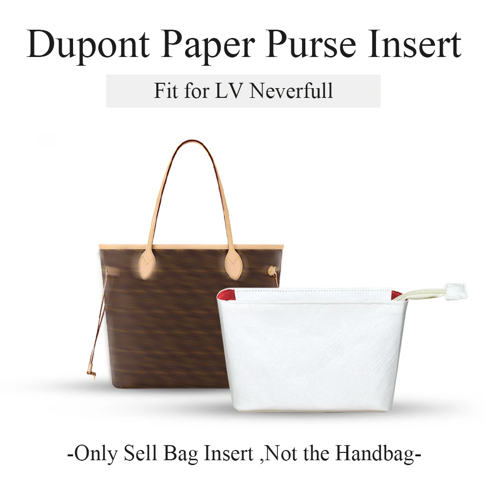 

Dupont Paper Purse Organizer Insert Fit for LV Neverfull Tote, Small Inside Bag Organizer Insert Inner Liner Makeup Bag In Bag