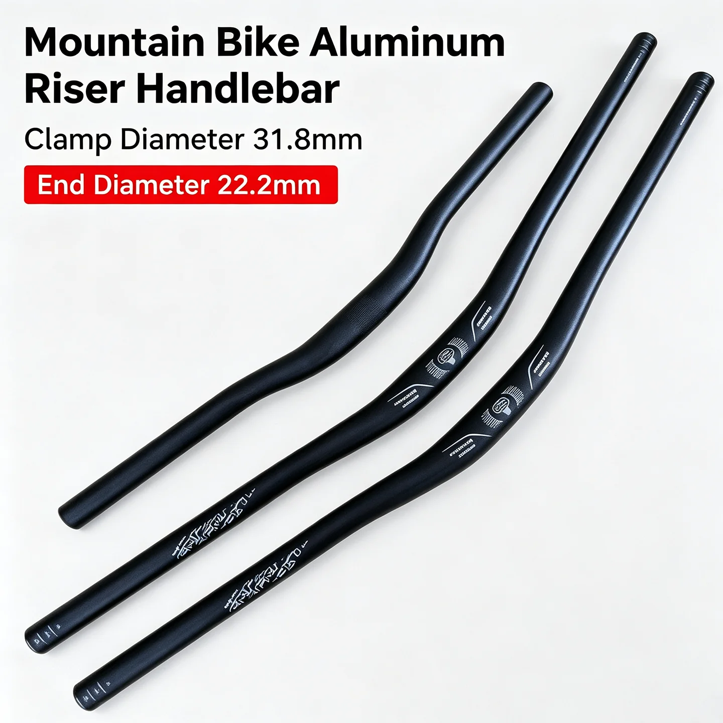 31,8-mm-Klemmung MTB Riser Lenker, Mountainbike-Lenker aus Aluminiumlegierung, 580 mm 780 mm Breite, Fahrrad-Ersatzteil