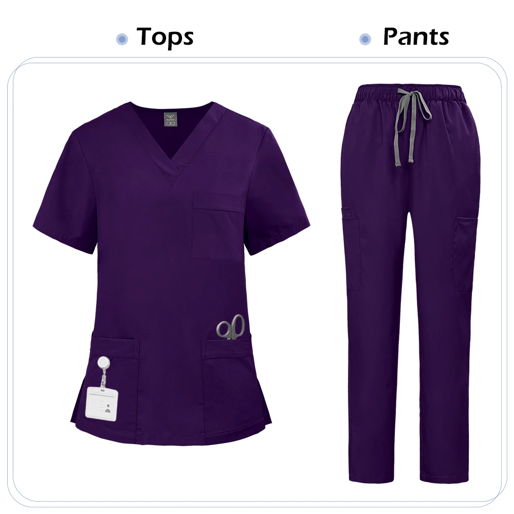 Niaahinn Krankenschwester-Uniformen, Damen, Pflegeartikel, Tierpflege, Arbeitskleidung für den Gesundheitsbereich, 12 Farben, hochwertige klinische Krankenschwester-Sets – Detail 15