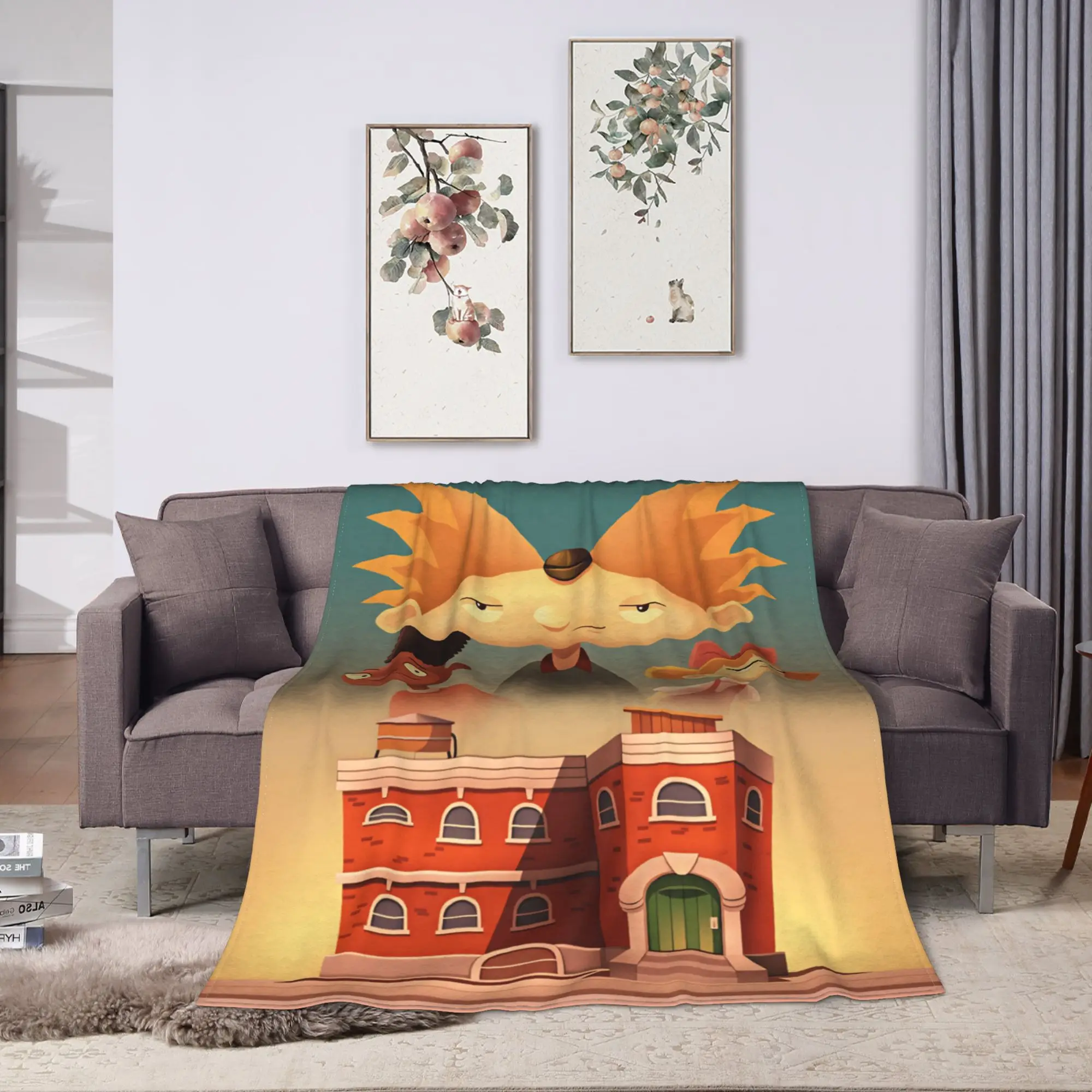 H-Hey ArnoldS Blanket Quality Cozy  Bedding Throws Winter Plane Travel Living Room Funny Bedspread