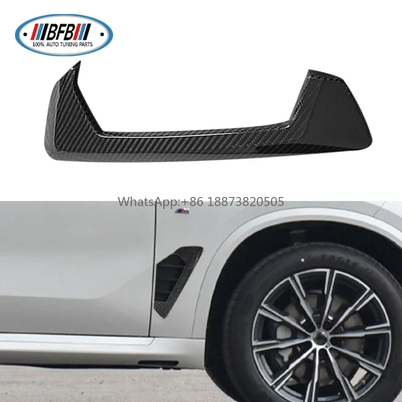 BFB Carbon Fiber Car Accessories Decoration Side Fender Air Outlet Vent Cover Trim For BMW X5 G05 X5M F95 2023-24