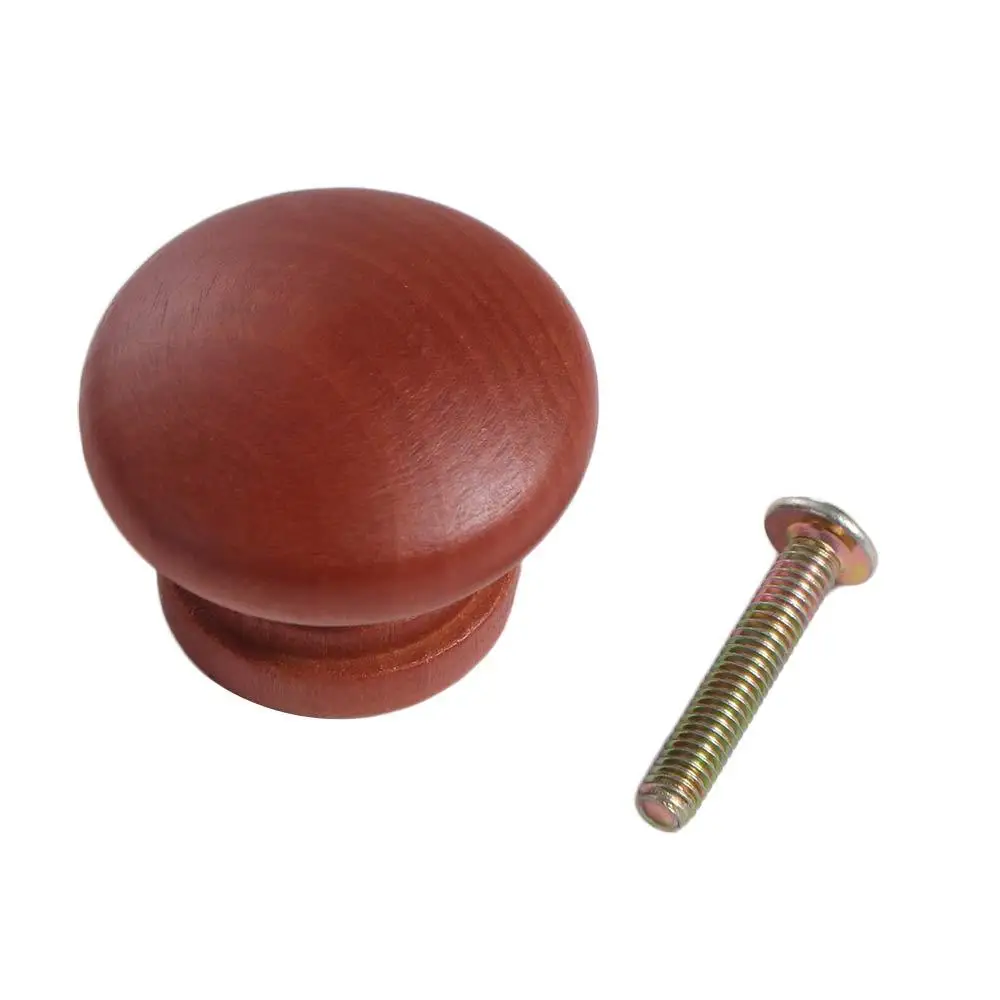 

Polished Finish Circular Drawer Handles Easy-Grip Design Natural Wood Dresser Furniture Door Knobs Beautiful Texture Sturdy