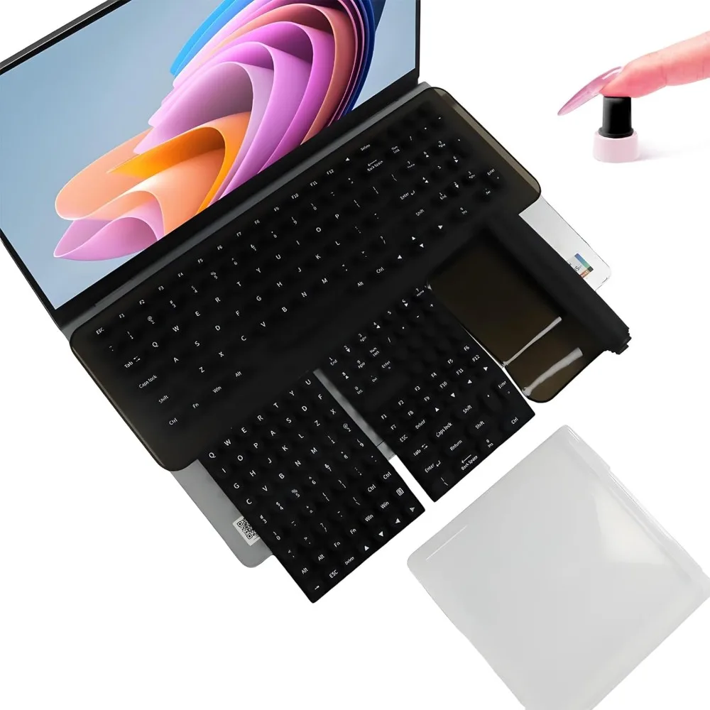 

Long Nail Keyboard Stickers Cover for Long Nails 119 Keys Set Fits 15 17 Inch Laptops Portable Plastic Storage Case Ideal