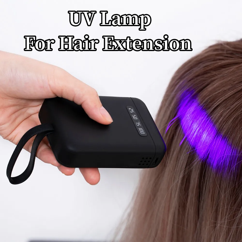 

Handheld UV Hair Extension Lamp 5000mA 15W Ultraviolet Curing Light Fast Grafting Wig Hair Piece Glue Quick Drying Salon Tools