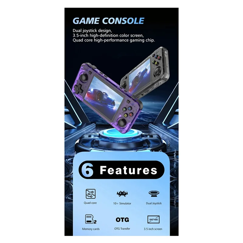 【تسوق الآن】وحدة تحكم ألعاب محمولة R36H ريترو 128G 30000+Games Linux 3.5 بوصة مشغل فيديو جيب محمول كهدية للأطفال #6