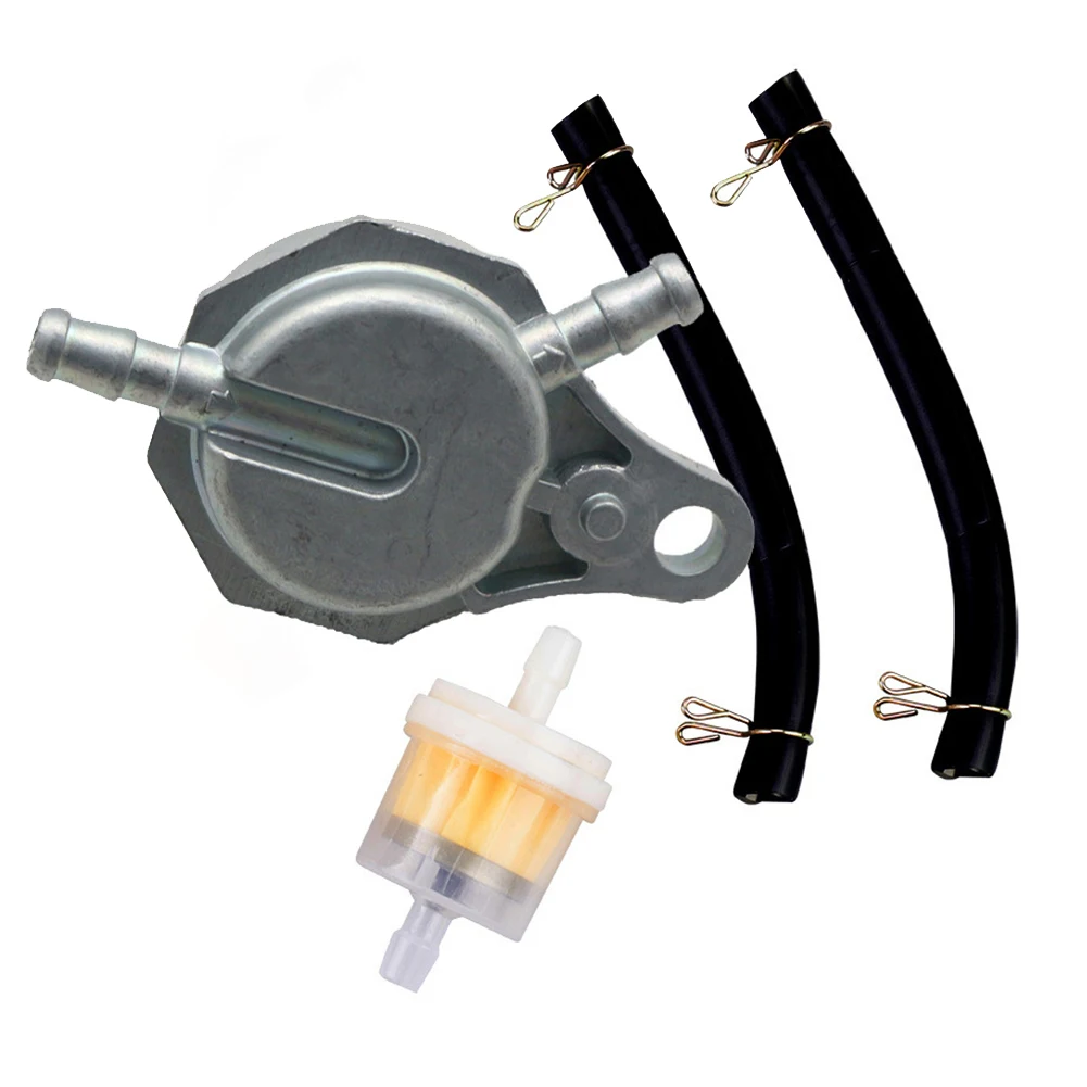 3-way Fuel Pump Petcock Oil Tank Switch Hose Tube Filter Kit Motorcycle Vacuum Fuel Pump Petcock For GY6 50 150cc Parts