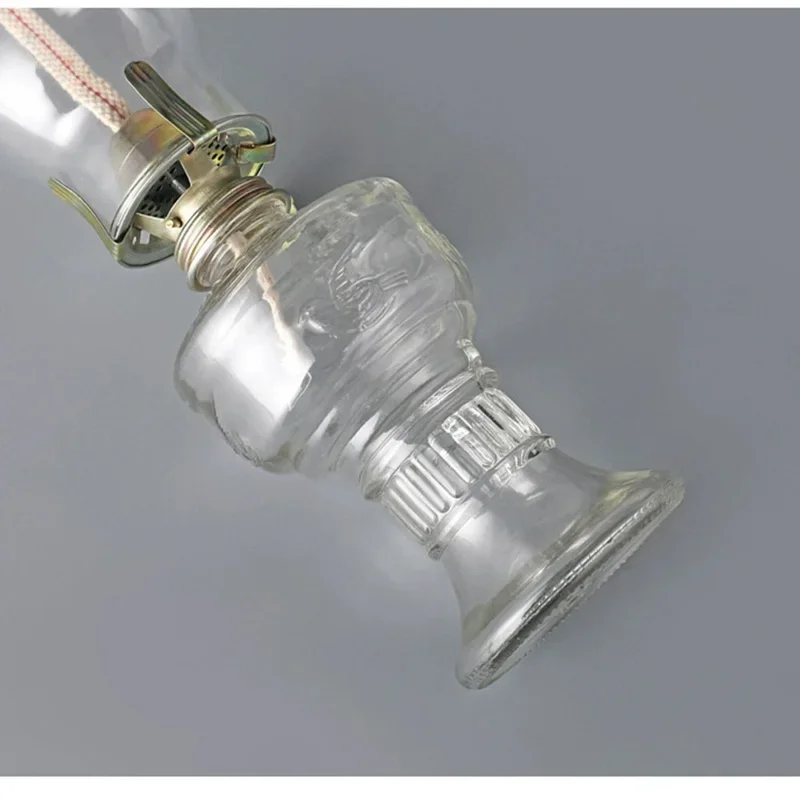 Home Decoration Kerosene Lamp Antique style oil lamp Indoor Vintage Four-Claw Lamp Head Clear Glass Kerosene For Kitchen Bedroom