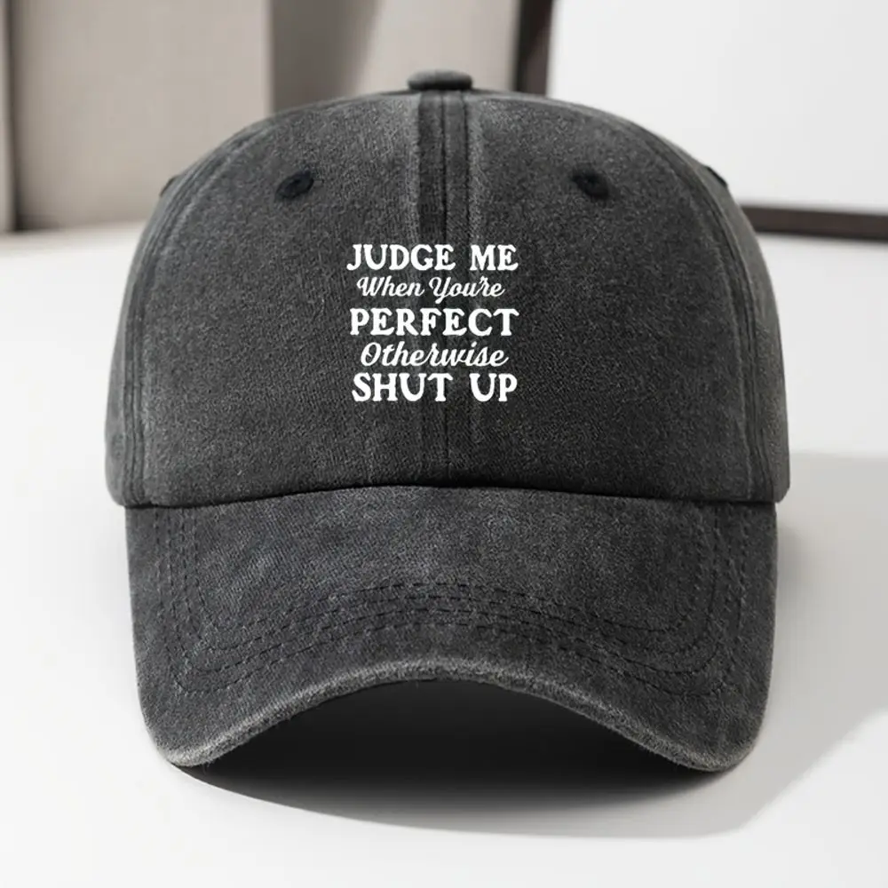 Vintage Washed Adjustable Lightweight Baseball Cap with Distressed Look - Retro Letter Print Trucker Hat for Casual Wear, Fishing, Outdoor Activities, and Casual Apparel
