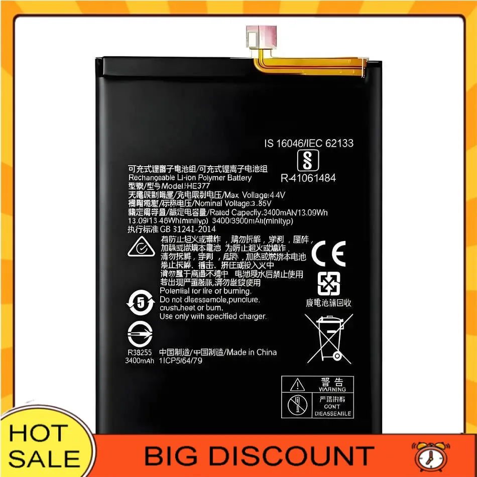Good Low-Temperature Performance HE377 HE376 Fast Charging For Nokia X71 3500Mah Mobile Phone Battery