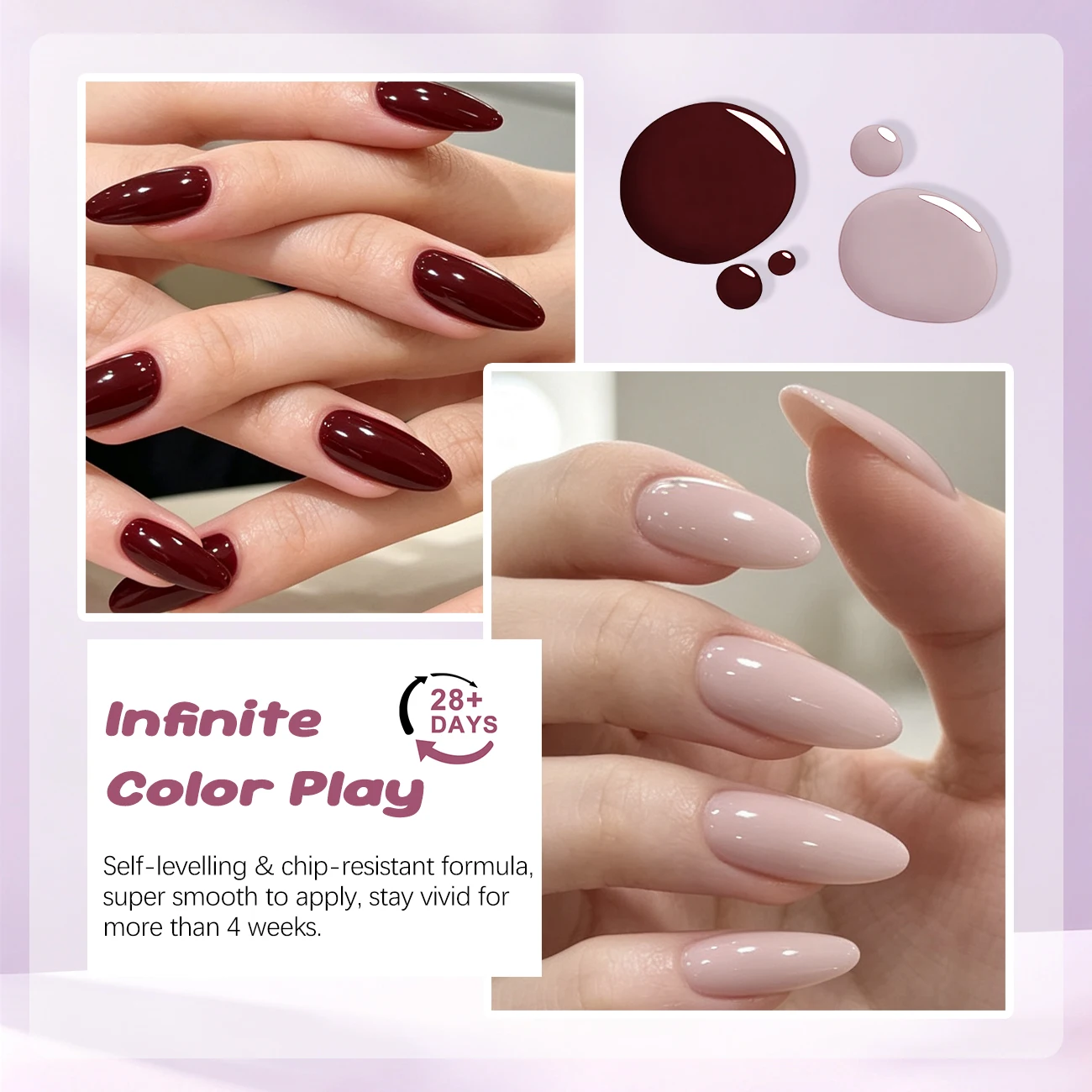 6-teiliges Gel-Nagellack-Set i – Nail Art Burgundy Bewertung und Preis